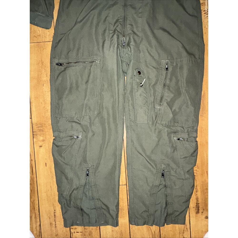 US Military CWU-27/P Flight Suit Coveralls 46S Sage Green USAF Flyers - Picture 3 of 7
